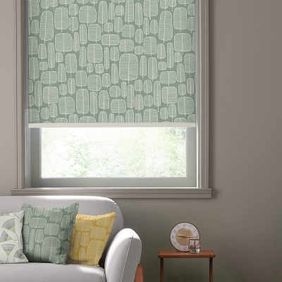 Product photograph of Missprint Little Trees English Grey-roller Blind from Choice Furniture Superstore
