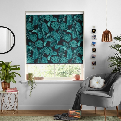Product photograph of Skinny Dip Dominica Midnight Roller Blind from Choice Furniture Superstore