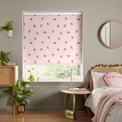 Product photograph of Skinny Dip Strawberry Pink Roller Blind from Choice Furniture Superstore