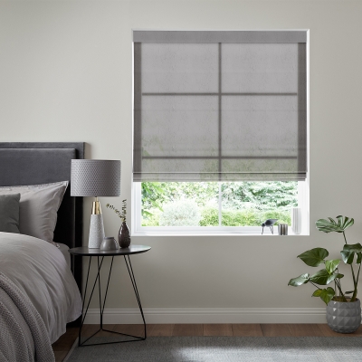 Product photograph of Alvarez Smoke Roman Blind from Choice Furniture Superstore