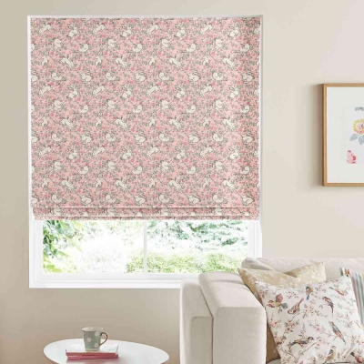 Product photograph of Cath Kidston Jumping Bunnies Blush Roman Blind from Choice Furniture Superstore