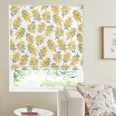 Product photograph of Cath Kidston Mimosa Flower Citrine Roman Blind from Choice Furniture Superstore