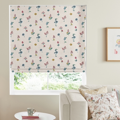 Product photograph of Cath Kidston Sprig Twilight Multi Roman Blind from Choice Furniture Superstore