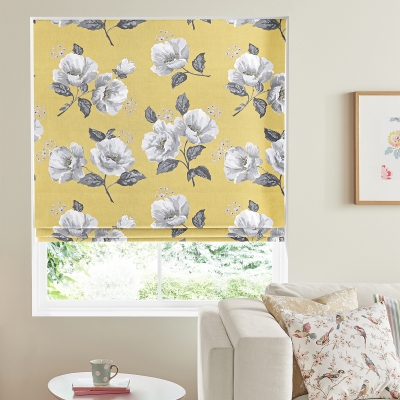 Product photograph of Cath Kidston Wild Poppies Citrine Roman Blind from Choice Furniture Superstore