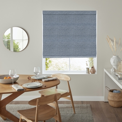 Product photograph of Defoe Indigo Roman Blind from Choice Furniture Superstore