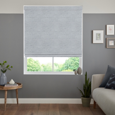 Product photograph of Defoe Silver Roman Blind from Choice Furniture Superstore