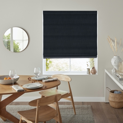 Product photograph of Foden Noir Roman Blind from Choice Furniture Superstore