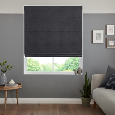 Product photograph of Jenson Charcoal Roman Blind from Choice Furniture Superstore