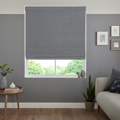 Product photograph of Jesse Charcoal Roman Blind from Choice Furniture Superstore