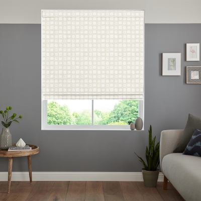 Product photograph of Nico Ivory Roman Blind from Choice Furniture Superstore