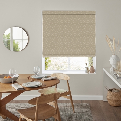 Product photograph of Ozan Taupe Roman Blind from Choice Furniture Superstore