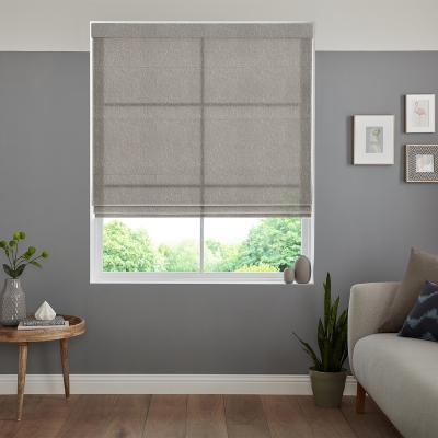 Product photograph of Pukki Linen Roman Blind from Choice Furniture Superstore