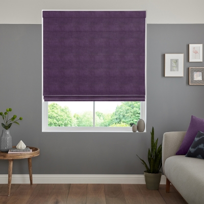 Product photograph of Rudiger Aubergine Roman Blind from Choice Furniture Superstore