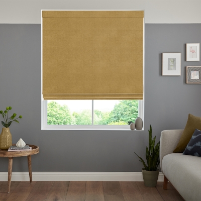Product photograph of Rudiger Saffron Roman Blind from Choice Furniture Superstore