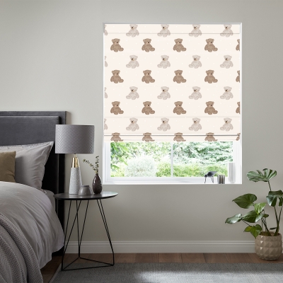 Product photograph of Teddies Cream Roman Blind from Choice Furniture Superstore