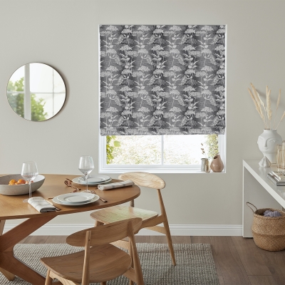 Product photograph of Trincao Smoke Roman Blind from Choice Furniture Superstore