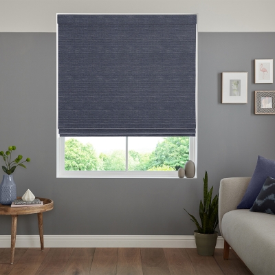Product photograph of Tyson Indigo Roman Blind from Choice Furniture Superstore