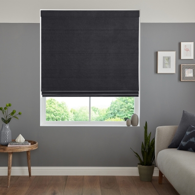 Product photograph of Tyson Onyx Roman Blind from Choice Furniture Superstore