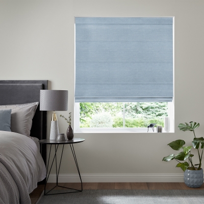 Image of Tyson Powder Blue Roman Blind