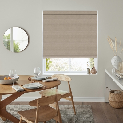 Product photograph of Tyson Praline Roman Blind from Choice Furniture Superstore