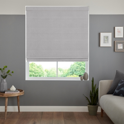 Product photograph of Tyson Silver Roman Blind from Choice Furniture Superstore