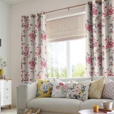 Product photograph of Cath Kidston Brampton Bunch Raspberry Curtain from Choice Furniture Superstore