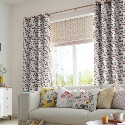 Product photograph of Cath Kidston Cherry Sprig Red Curtain from Choice Furniture Superstore