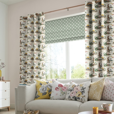 Product photograph of Cath Kidston Dino Multi Curtain from Choice Furniture Superstore