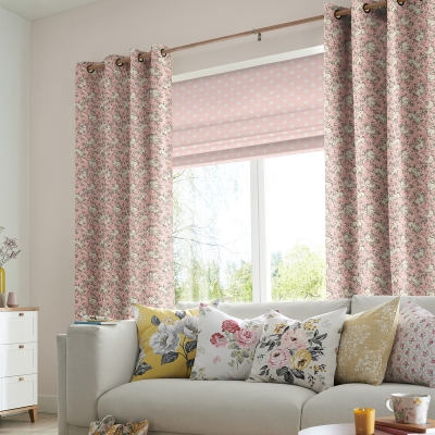 Product photograph of Cath Kidston Jumping Bunnies Blush Curtain from Choice Furniture Superstore
