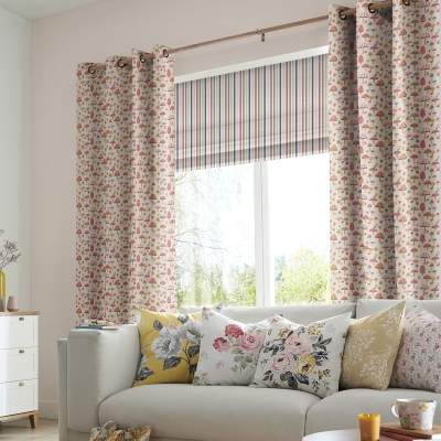 Product photograph of Cath Kidston Mini Mushrooms Multi Curtain from Choice Furniture Superstore