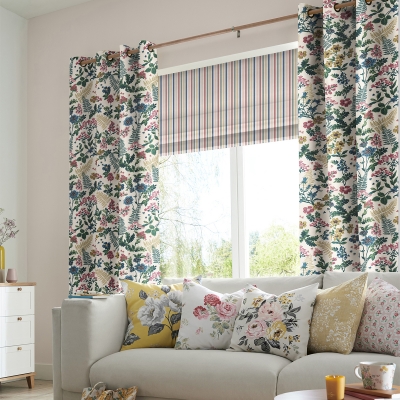 Product photograph of Cath Kidston Twilight Garden Multi Curtain from Choice Furniture Superstore
