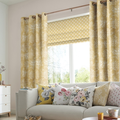 Product photograph of Cath Kidston Washed Rose Ochre Curtain from Choice Furniture Superstore