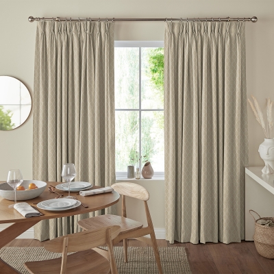 Product photograph of Ozan Taupe Curtain from Choice Furniture Superstore