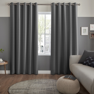 Product photograph of Romero Charcoal Curtain from Choice Furniture Superstore