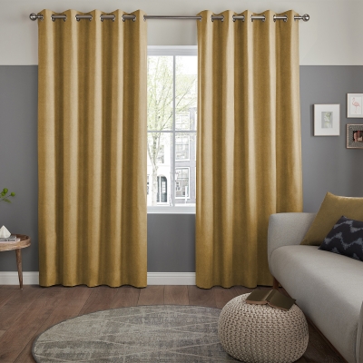 Product photograph of Rudiger Saffron Curtain from Choice Furniture Superstore