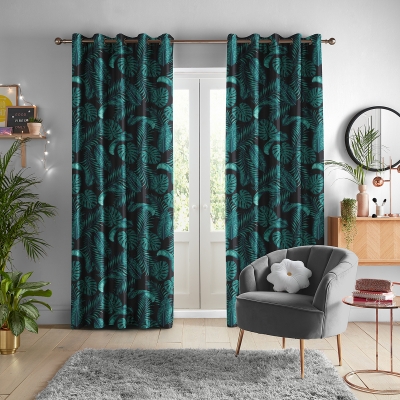 Product photograph of Skinny Dip Dominica Midnight Curtain from Choice Furniture Superstore