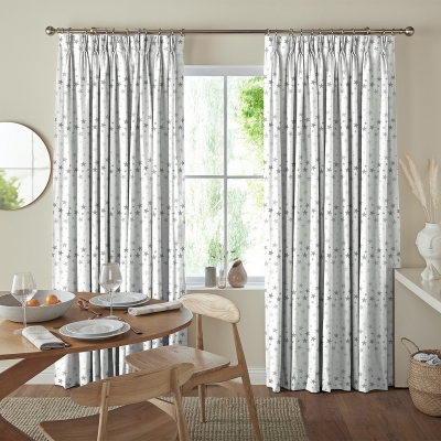 Product photograph of Twinkle Stars Silver Curtain from Choice Furniture Superstore