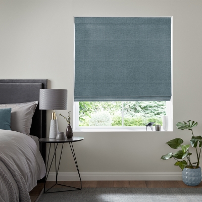 Product photograph of Ruben Teal Roman Blind from Choice Furniture Superstore