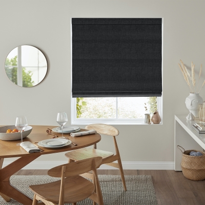 Product photograph of Virgil Charcoal Roman Blind from Choice Furniture Superstore