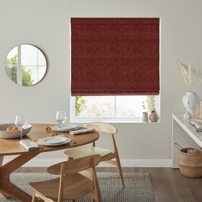 Product photograph of Virgil Crimson Roman Blind from Choice Furniture Superstore