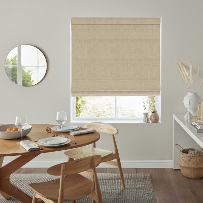 Product photograph of Virgil Linen Roman Blind from Choice Furniture Superstore