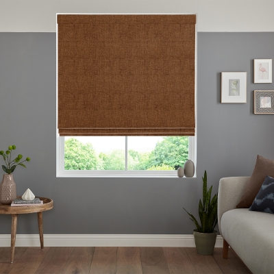 Product photograph of Virgil Terracotta Roman Blind from Choice Furniture Superstore