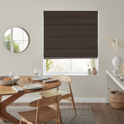 Product photograph of Mata Chocolate Roman Blind from Choice Furniture Superstore