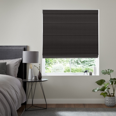 Product photograph of Mata Ebony Roman Blind from Choice Furniture Superstore