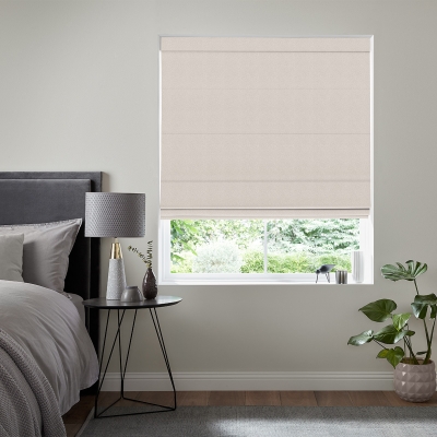 Product photograph of Mata Ivory Roman Blind from Choice Furniture Superstore