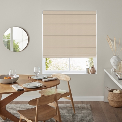 Product photograph of Romero Hessian Roman Blind from Choice Furniture Superstore