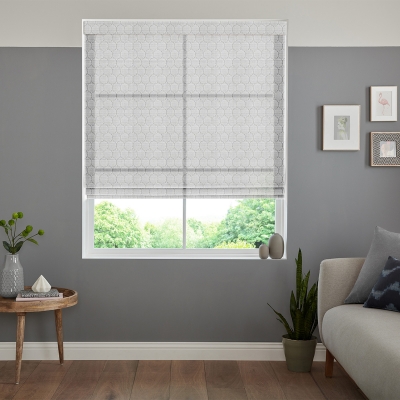 Product photograph of Denver Silver Roman Blind from Choice Furniture Superstore