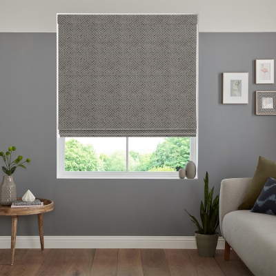 Product photograph of Olise Graphite Roman Blind from Choice Furniture Superstore