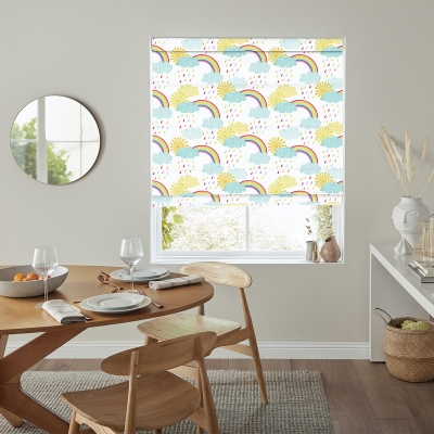 Product photograph of Rainbow Skies Multi Roman Blind from Choice Furniture Superstore