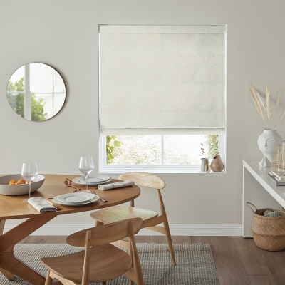 Product photograph of Ramsey Ivory Roman Blind from Choice Furniture Superstore